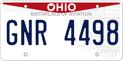 OH license plate GNR4498