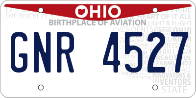 OH license plate GNR4527