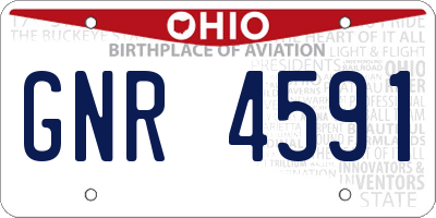 OH license plate GNR4591