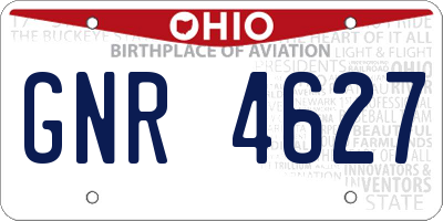 OH license plate GNR4627