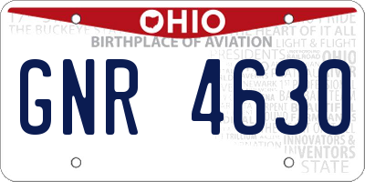 OH license plate GNR4630