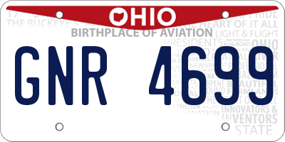 OH license plate GNR4699
