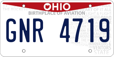 OH license plate GNR4719