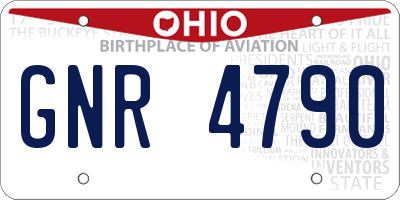 OH license plate GNR4790
