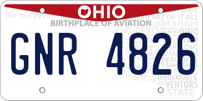 OH license plate GNR4826