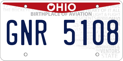 OH license plate GNR5108