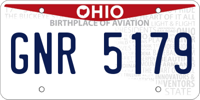 OH license plate GNR5179