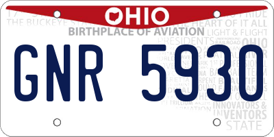 OH license plate GNR5930