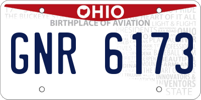 OH license plate GNR6173