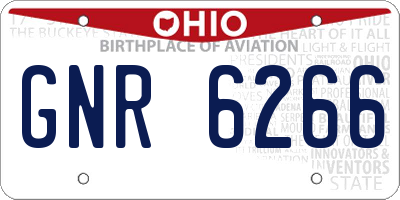 OH license plate GNR6266