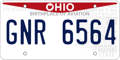 OH license plate GNR6564