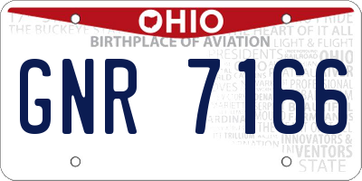 OH license plate GNR7166