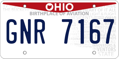 OH license plate GNR7167