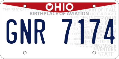 OH license plate GNR7174