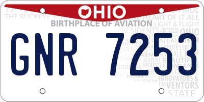 OH license plate GNR7253