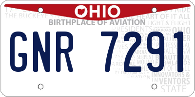 OH license plate GNR7291