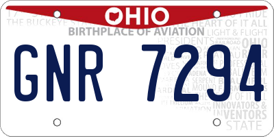 OH license plate GNR7294