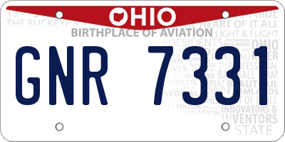 OH license plate GNR7331
