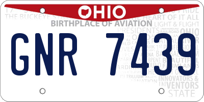 OH license plate GNR7439