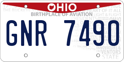OH license plate GNR7490