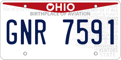 OH license plate GNR7591