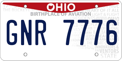 OH license plate GNR7776