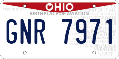 OH license plate GNR7971