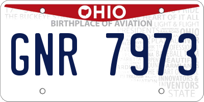 OH license plate GNR7973