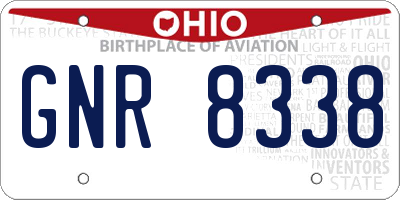 OH license plate GNR8338