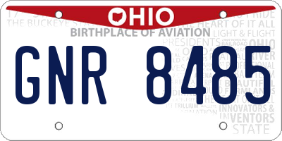 OH license plate GNR8485