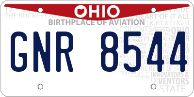 OH license plate GNR8544