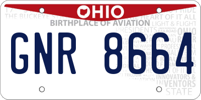 OH license plate GNR8664