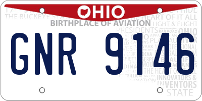 OH license plate GNR9146