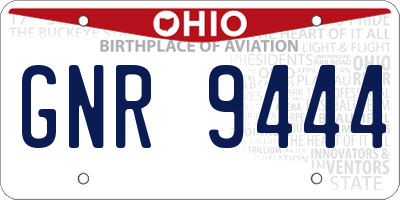 OH license plate GNR9444