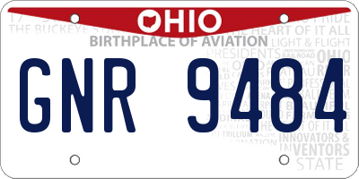 OH license plate GNR9484