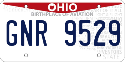 OH license plate GNR9529