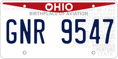 OH license plate GNR9547