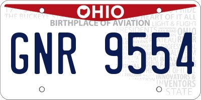 OH license plate GNR9554