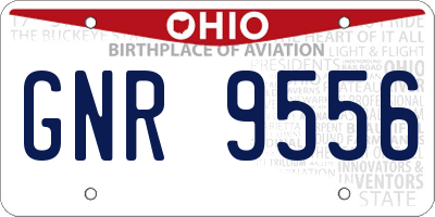 OH license plate GNR9556