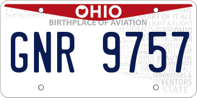 OH license plate GNR9757