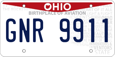 OH license plate GNR9911