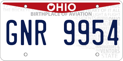 OH license plate GNR9954