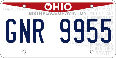 OH license plate GNR9955
