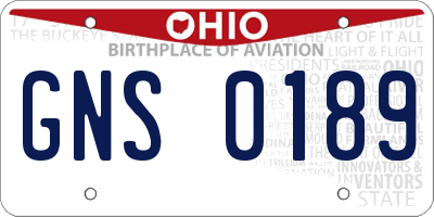OH license plate GNS0189