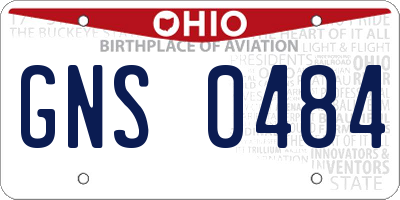 OH license plate GNS0484
