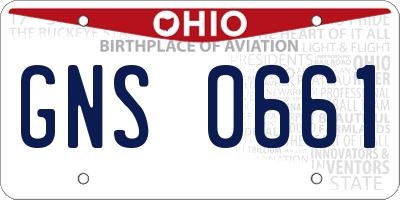 OH license plate GNS0661