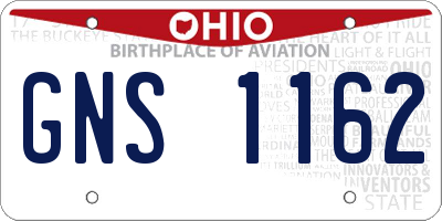 OH license plate GNS1162