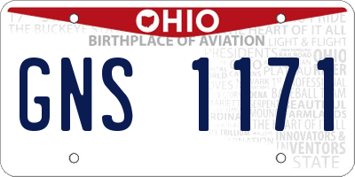 OH license plate GNS1171