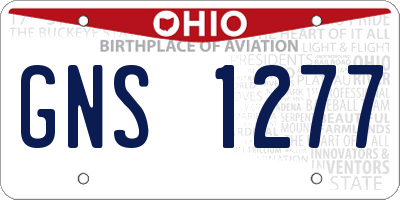 OH license plate GNS1277