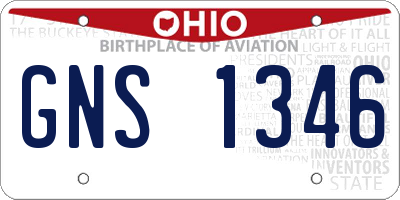OH license plate GNS1346
